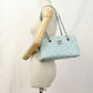 CHANEL Leather Chain Tote Bag - Blue