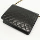 CHANEL Matelassé Lambskin Chain Shoulder Bag - Black 