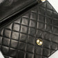 CHANEL Matelassé Lambskin Chain Shoulder Bag - Black 