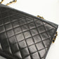 CHANEL Matelassé Lambskin Chain Shoulder Bag - Black 