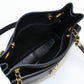 CHANEL Coco Mark Caviar Leather Chain Shoulder Bag - Black