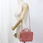 CHANEL CC Filigree Caviar Skin Vanity Bag with Chain Shoulder Bag - Pink