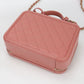 CHANEL CC Filigree Caviar Skin Vanity Bag with Chain Shoulder Bag - Pink