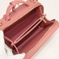 CHANEL CC Filigree Caviar Skin Vanity Bag with Chain Shoulder Bag - Pink