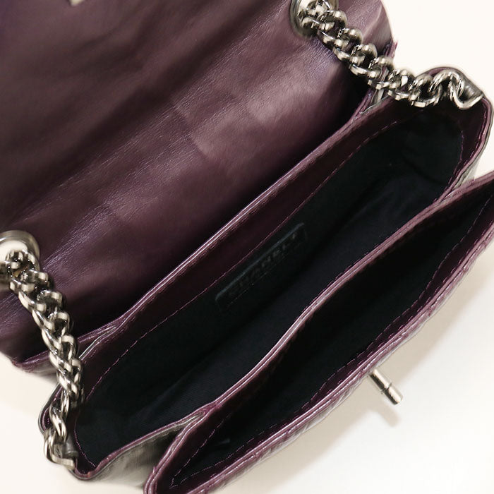 CHANEL Matelassé Lambskin Chain Shoulder Bag - Purple