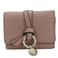 Chloé アルファベット ミニ トリフォールドウォレット カーフスキン 三つ折り財布 コンパクトウォレット - ブラウン