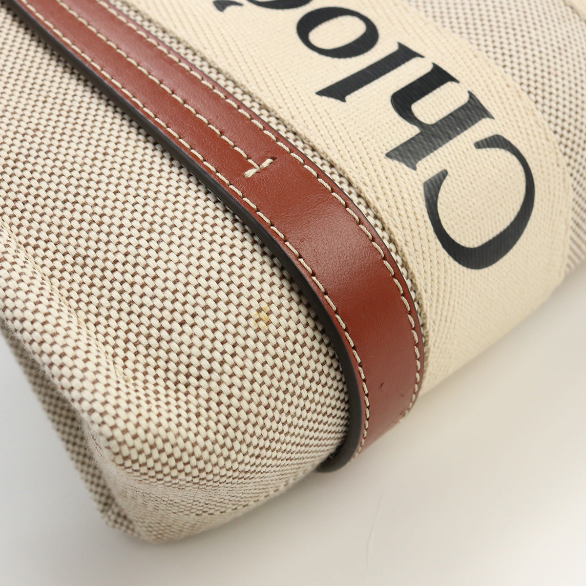 Chloe ウッディ スモール ハンドバッグ - ブラウン × ベージュ