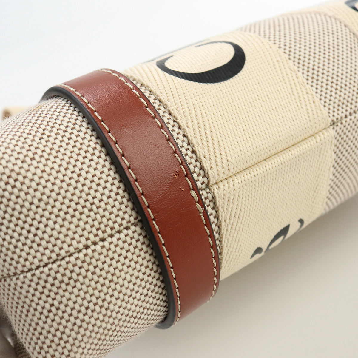 Chloe ウッディ スモール ハンドバッグ - ブラウン × ベージュ