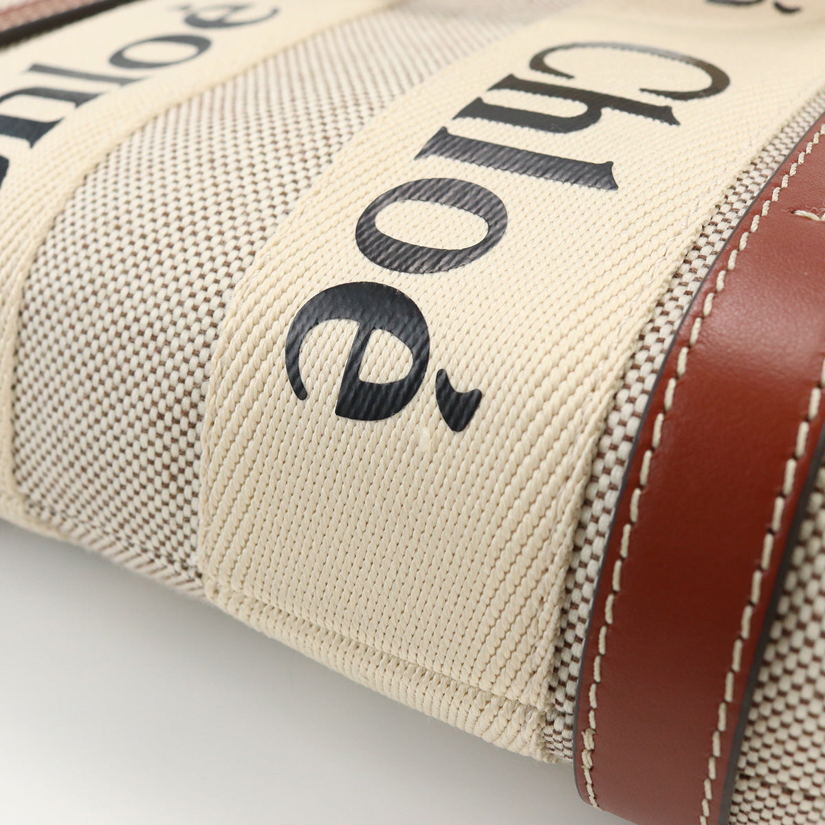 Chloe ウッディ スモール ハンドバッグ - ブラウン × ベージュ