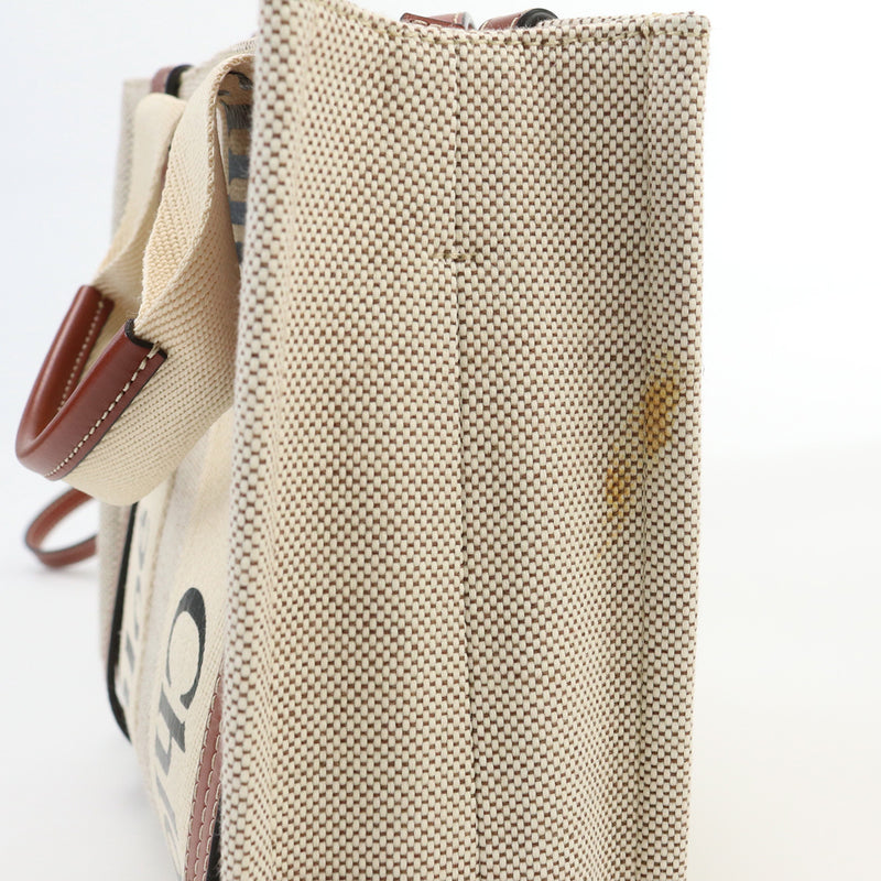 Chloe ウッディ スモール ハンドバッグ - ブラウン × ベージュ