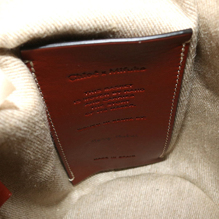 Chloe Woody Small Bucket Bag Shoulder Bag - Beige