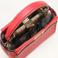 FENDI Peekaboo Mini Leather Handbag/Shoulder Bag - Red