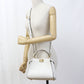 FENDI Peekaboo Leather Handbag/Shoulder Bag - White
