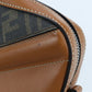 FENDI Diagonal PVC and Leather Shoulder Bag - Brown