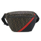 FENDI Diagonal PVC Belt Body Bag - Brown