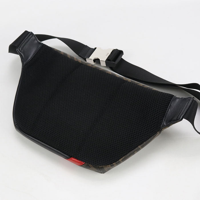 FENDI Diagonal PVC Belt Body Bag - Brown