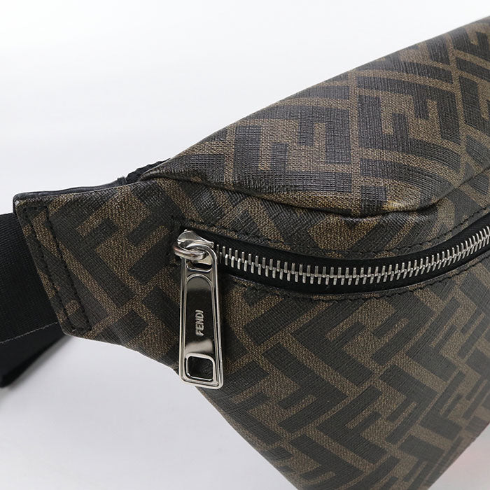 FENDI Diagonal PVC Belt Body Bag - Brown
