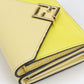 FENDI FF Diamond Leather Tri-fold Compact Wallet - Yellow