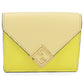 FENDI FF Diamond Leather Tri-fold Compact Wallet - Yellow