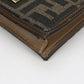 FEND FF Logo Jacquard Bi-fold Compact Wallet - Dark Brown