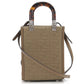 FENDI サンシャイン ショッパー ミニ ジャガード ハンドバッグ ショルダーバッグ - ブラウン