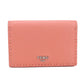 FENDI Selleria Calf Leather Card Case - Pink