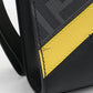 FENDI ダイアゴナル レザー クラッチバッグ - ブラック