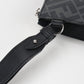 FENDI ダイアゴナル レザー クラッチバッグ - ブラック