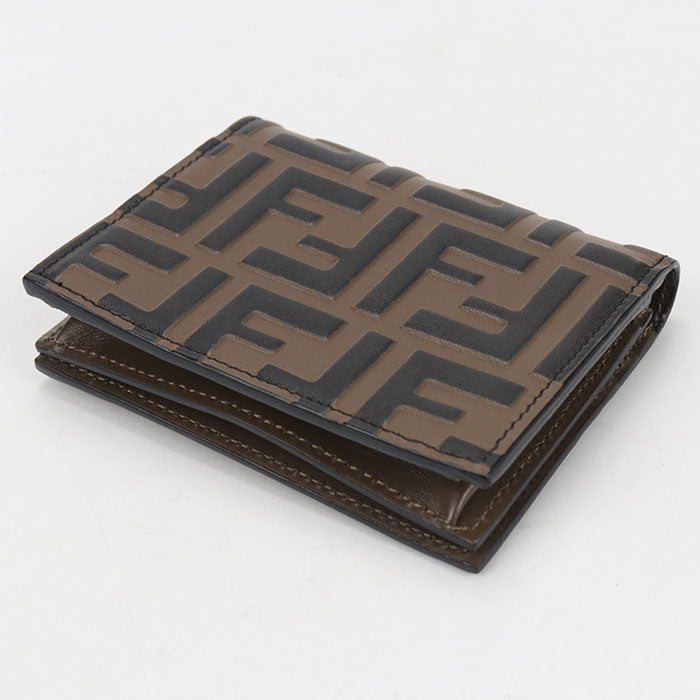 FENDI F is Fendi Small Calfskin Bifold Compact Wallet - Brown