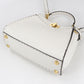 FENDI Peekaboo Mini Selleria Calfskin Handbag/Shoulder Bag - White