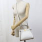 FENDI Peekaboo Mini Selleria Calfskin Handbag/Shoulder Bag - White