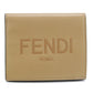 FENDI フェンディ ローマ カーフレザー 二つ折り財布 コンパクトウォレット - ベージュ
