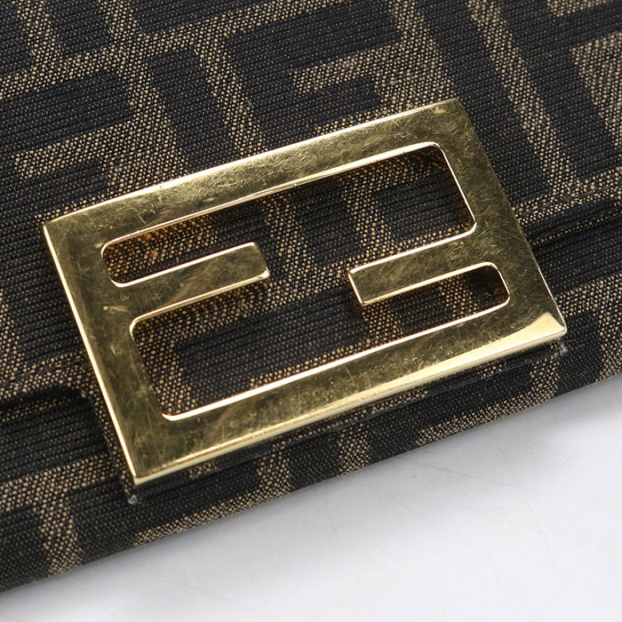 FENDI ズッカ ジャカード 二つ折り長財布 ロングウォレット - ブラウン