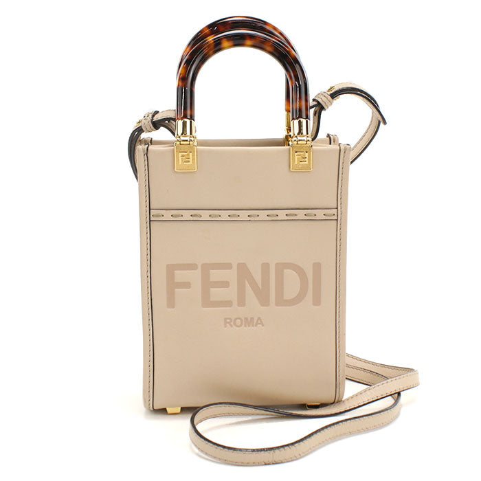 FENDI【フェンディ】 8BS051 サンシャインショッパーミニ 2WAY ハンドバッグ カーフ レディース
