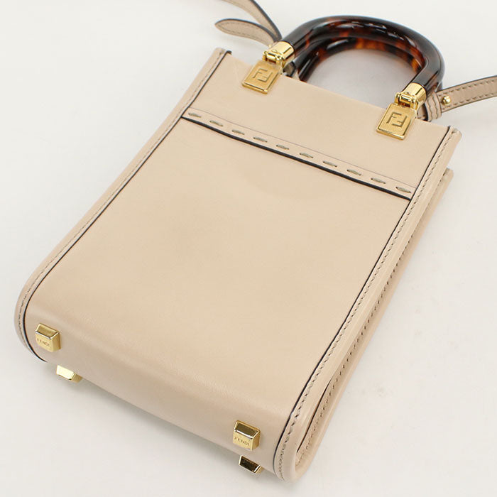 FENDI【フェンディ】 8BS051 サンシャインショッパーミニ 2WAY ハンドバッグ カーフ レディース