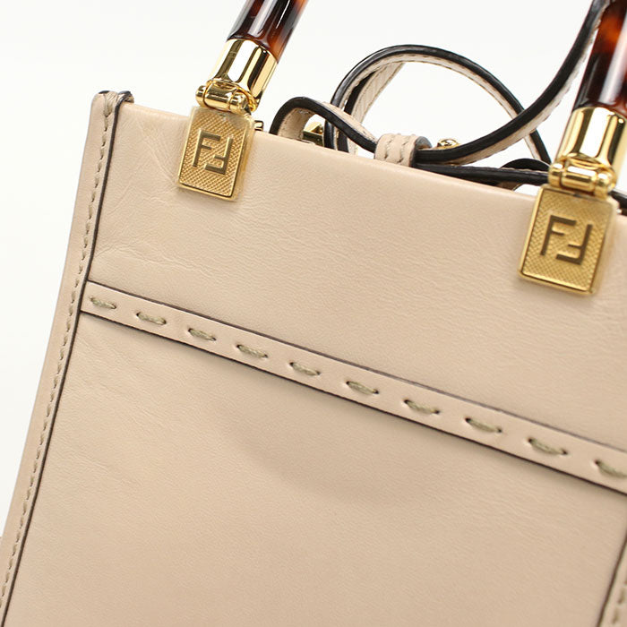 FENDI【フェンディ】 8BS051 サンシャインショッパーミニ 2WAY ハンドバッグ カーフ レディース