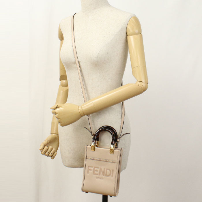 FENDI【フェンディ】 8BS051 サンシャインショッパーミニ 2WAY ハンドバッグ カーフ レディース