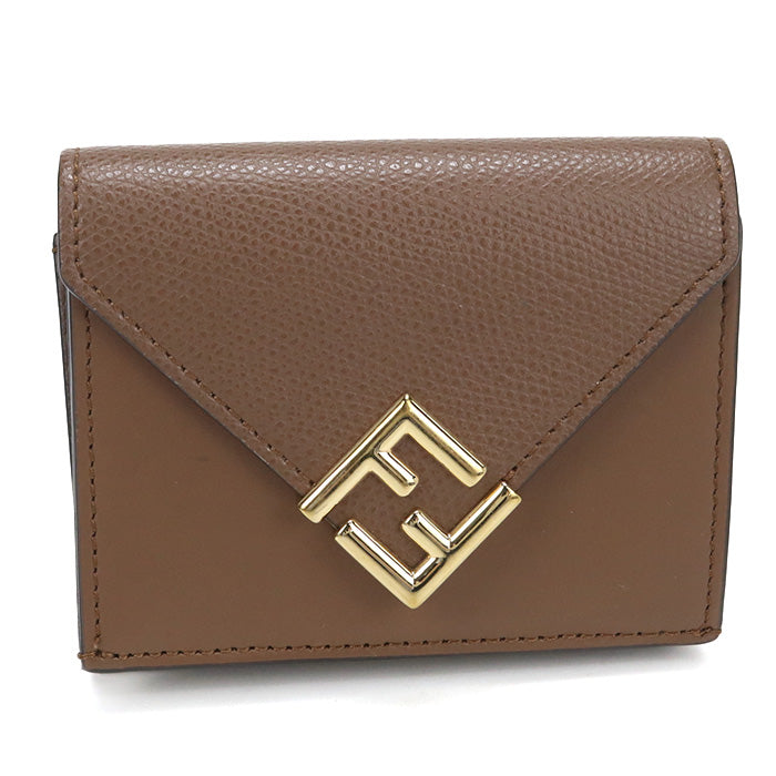 FENDI【フェンディ】 8M0480 FFダイヤモンド 三つ折り財布 レザー レディース