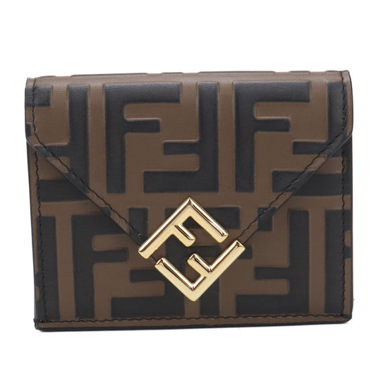 FENDI 8M0480 FFダイヤモンド 三つ折り財布 カーフ レディース