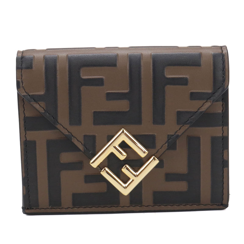 FENDI【フェンディ】 8M0480 FFダイヤモンド 三つ折り財布 カーフ レディース