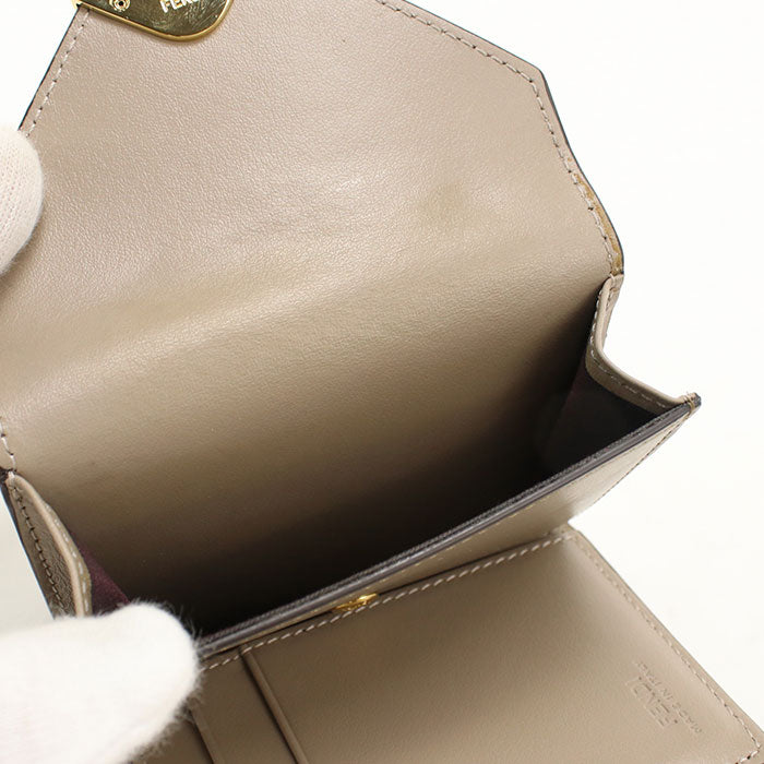 FENDI【フェンディ】 8M0480 FFダイヤモンド 三つ折り財布 カーフ レディース