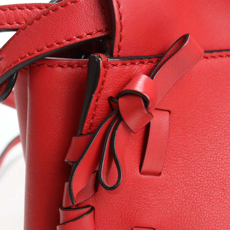 FENDI Peekaboo Mini Handbag/Shoulder Bag - Red