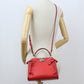 FENDI Peekaboo Mini Handbag/Shoulder Bag - Red