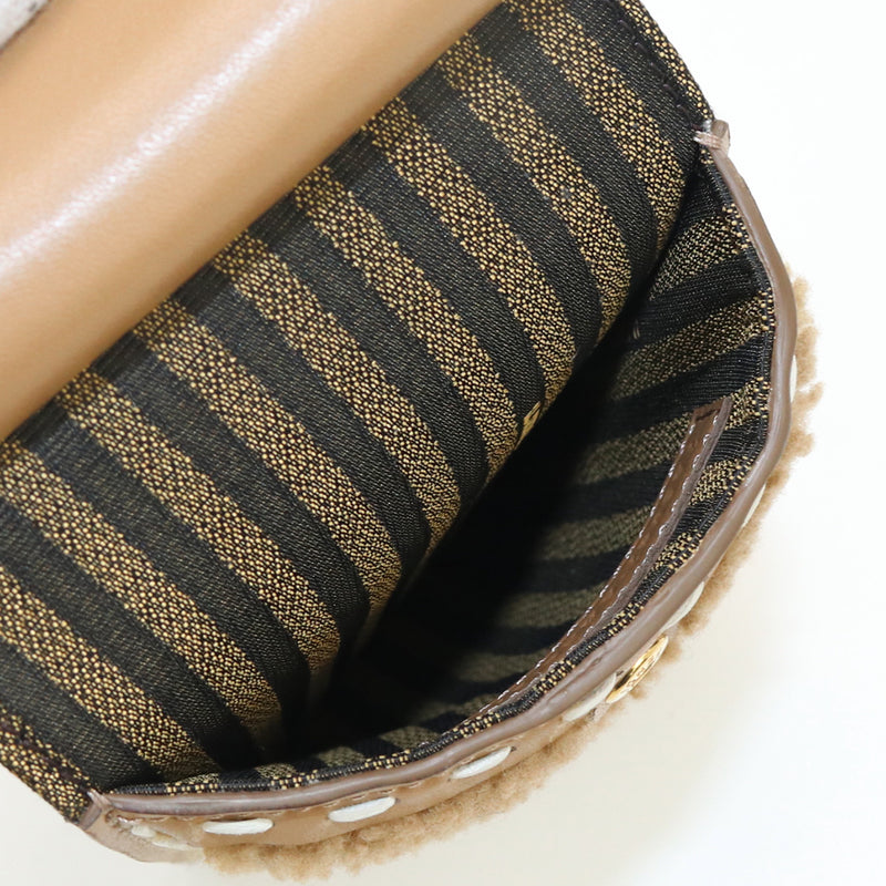 FENDI FF Fur Phone Case Pouch - Brown