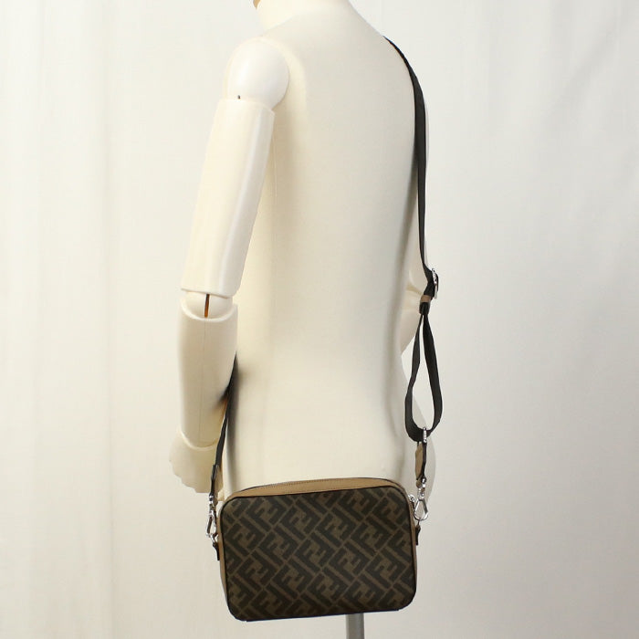 FENDI Diagonal Camera Case Shoulder Bag - Brown
