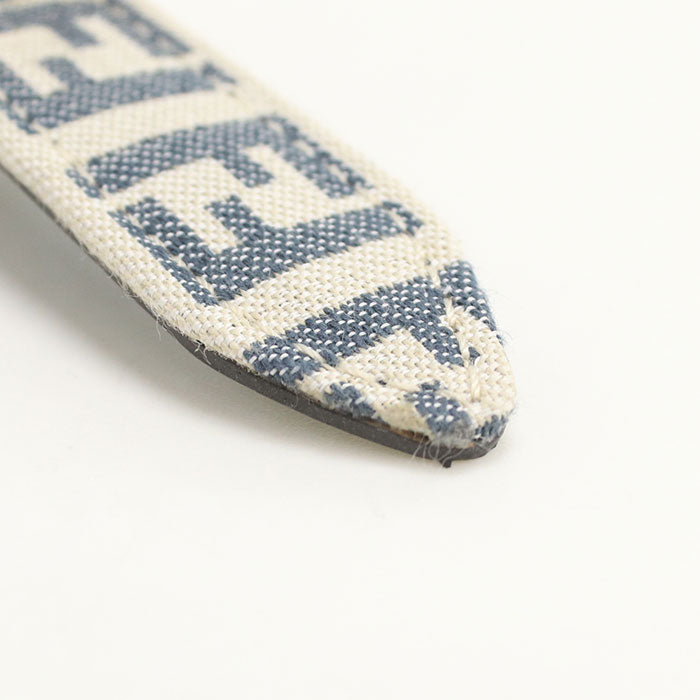 FENDI FF Belt Reversible Canvas and Leather Belt - Blue