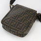 FENDI Zucca FF Messenger PVC Shoulder Bag - Brown