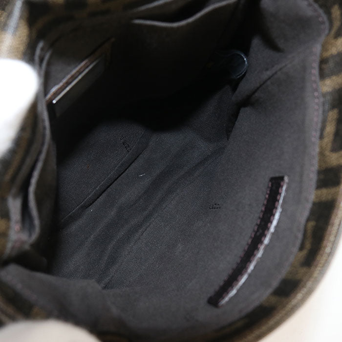 FENDI Zucca FF Messenger PVC Shoulder Bag - Brown