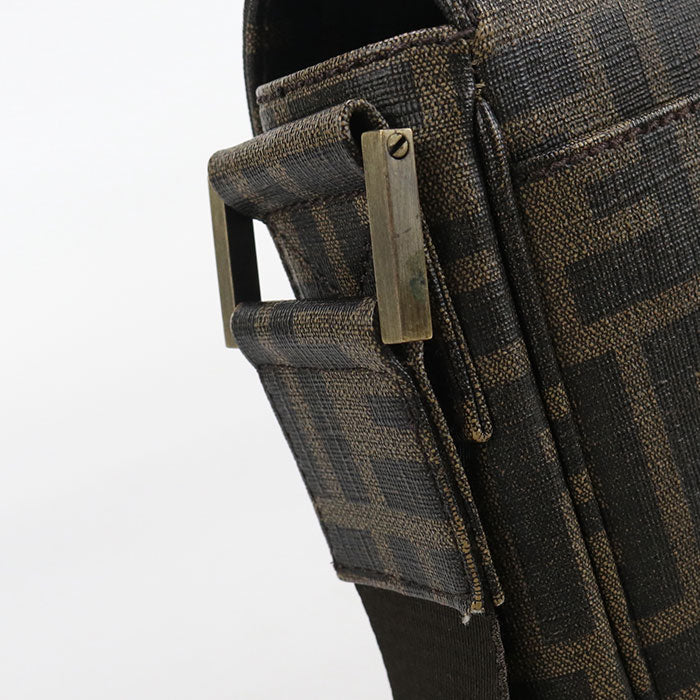 FENDI Zucca FF Messenger PVC Shoulder Bag - Brown