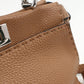 FENDI Peekaboo Selleria Calfskin Handbag/Shoulder Bag - Brown